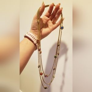 3 Strand, Multi Color Necklace